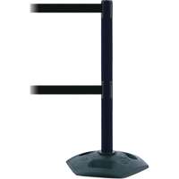 Dual Line Heavy Duty Post, Plastic, 38" H, Black Tape, 7.5' Tape Length Chandler Sales