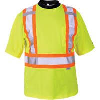 T-shirt de s&eacute;curit&eacute;, Polyester, Moyen, Jaune lime haute visibilit&eacute; Chandler Sales