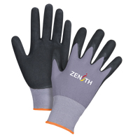 Gants ZX-1 de premi&egrave;re qualit&eacute; compatibles avec les &eacute;crans tactiles, 7/Petit, R&ecirc;vetement Nitrile/Mousse de nitrile, Calibre 15, Enveloppe en Nylon Chandler Sales