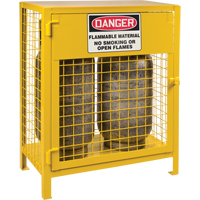 Gas Cylinder Cabinets, 2 Cylinder Capacity, 30" W x 17" D x 37" H, Yellow Chandler Sales
