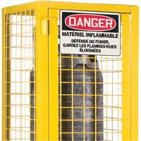 Armoire de s&eacute;curit&eacute; pour cylindres de gaz conforme aux normes de la CSA, nbre de bouteilles: 2, 17" , 17" , 69" , Jaune Chandler Sales