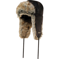 Quilted Synthetic Fur-Lined Hat, Nylon/Fur Lining, X-Large, Black Chandler Sales