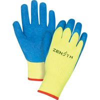 Gants haute visibilit&eacute; doubl&eacute;s d'acrylique & enduits de caoutchouc, 10/T-Grand, R&ecirc;vetement Latex de caoutchouc, Calibre 7, Enveloppe en Tissu &eacute;ponge Chandler Sales