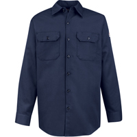 Flame-Resistant Work Shirts, Small, Navy Blue Chandler Sales