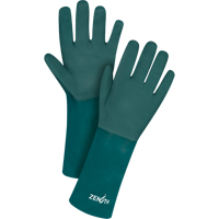 Gants verts &agrave; double enduit, 14" lo, PVC, Doublure en Jersey de coton, 70 mils Chandler Sales