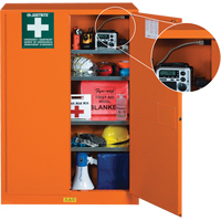 Armoires de rangement pour pr&eacute;paration aux situations d'urgence, Acier, 4 Tablettes, 65" h x 43" la x 18" P, Orange Chandler Sales