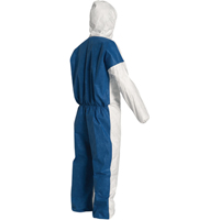 Hooded Coveralls, 4X-Large, Blue/White, Tyvek&reg; 400 D Chandler Sales