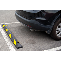 Parking Curb, Rubber, 6' L, Black/Yellow Chandler Sales