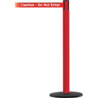 Advance TensaBarrier&reg; Barrier Post, Steel, 36" H, White/Red Tape, 7.5' Tape Length Chandler Sales