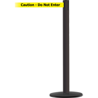 Advance TensaBarrier&reg; Barrier Post, Steel, 36" H, Black/Yellow Tape, 7.5' Tape Length Chandler Sales