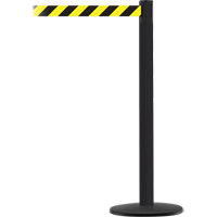 Advance TensaBarrier&reg; Barrier Post, Steel, 36" H, Black/Yellow Tape, 7.5' Tape Length Chandler Sales