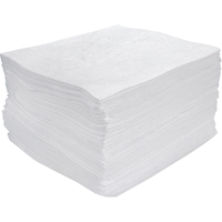 Feuilles absorbantes souffl&eacute;es de premi&egrave;re qualit&eacute;, Huile seulement, 15" x 17", 25 gal. d'absorption Chandler Sales