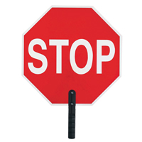 "Stop" Traffic Sign, 18" x 18", Plastic, English with Pictogram Chandler Sales