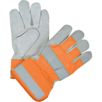 Premium Quality High Visibility Fitters Gloves, Large, Split Cowhide Palm, Cotton Inner Lining Chandler Sales