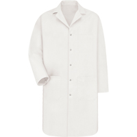 Lab Coat, Poly-Cotton, Small, White Chandler Sales