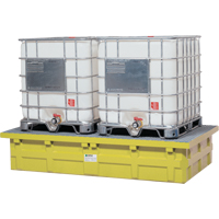Double IBC Low-Top Without Drain, 385 US gal. Spill Capacity, 110" x 55" x 20" Chandler Sales