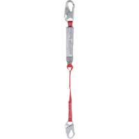 Pro Shock Absorbing Lanyard, 3', Locking Snap Hook Center, Locking Snap Hook Leg Ends, Polyester Chandler Sales