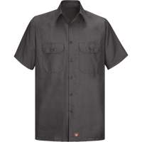 Chemise &agrave; manches courtes en tissu ind&eacute;chirable, Hommes, 3T-Grand, Charbon Chandler Sales