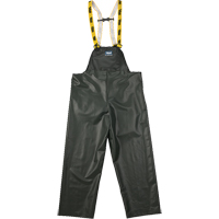 Journeyman Chemical Resistant Rain Bib Pants, Small, Green, Polyester/PVC Chandler Sales