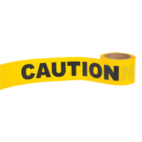 Ruban pour barricade Caution, Anglais, 3" la x 300' lo, 1,5 mil, Noir sur jaune Chandler Sales
