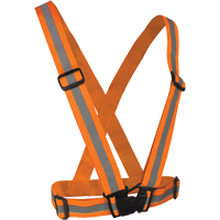 Elastic Safety Harness, High Visibility Orange, Silver Reflective Colour, One Size Chandler Sales