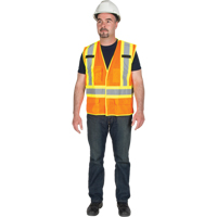 Veste de s&eacute;curit&eacute; d&eacute;tachable en cinq points de premi&egrave;re qualit&eacute;, Orange haute visibilit&eacute;, Grand/T-Grand, Polyester Chandler Sales
