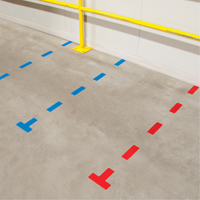 Armor Stripe Lean/5S Markers, Circle, 6" L x 6" W, Orange, Plastic Chandler Sales