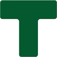 Armor Stripe Lean/5S Markers, T, 6" L x 6" W, Green, Plastic Chandler Sales