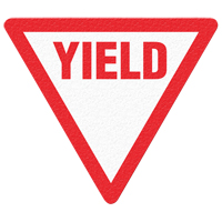 "Yield" Floor Sign, Adhesive, English with Pictogram Chandler Sales