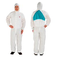 Protective Coveralls, 4X-Large, White, Polypropylene/SMS Chandler Sales