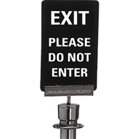 "Exit: Please Do Not Enter" Crowd Control Sign, 11" x 7", Plastic, English Chandler Sales