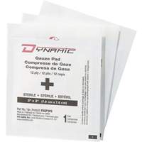 Gaze Dynamic, Tampon, 3" lo x 3" la, St&eacute;rile, Dispositif m&eacute;dical Classe 1 Chandler Sales