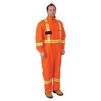Firewall FR&reg; Striped Coveralls, Size Small, Orange Chandler Sales