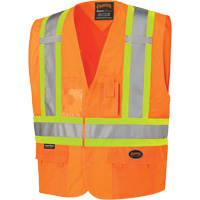 134 Safety Vest, High Visibility Orange, Large/X-Large, Polyester Chandler Sales