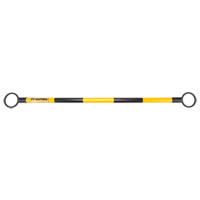 Telescopic Barricade Bar, 85" Extended Length, Black/Yellow Chandler Sales