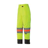 6039 Pantalon de s&eacute;curit&eacute; imperm&eacute;able pour le contr&ocirc;le de la circulation, Polyester, T-petit, Jaune lime haute visibilit&eacute; Chandler Sales