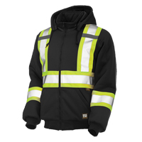 Insulated Safety Hoodie, Polyester, Large, Black Chandler Sales
