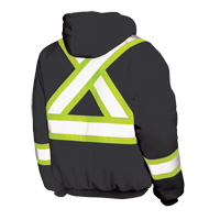 Insulated Safety Hoodie, Polyester, Large, Black Chandler Sales