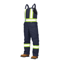 Salopettes de s&eacute;curit&eacute; doubl&eacute;e en canevas, Coton, Grand, Bleu marine Chandler Sales