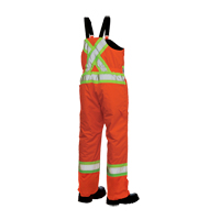 Salopettes de s&eacute;curit&eacute; doubl&eacute;e, Polyester/Polyur&eacute;thane, Grand, Orange haute visibilit&eacute; Chandler Sales
