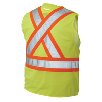 5-Point Tearaway Safety Vest, High Visibility Lime-Yellow, Large/X-Large, Polyester Chandler Sales