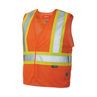 5-Point Tearaway Safety Vest, High Visibility Orange, Large/X-Large, Polyester Chandler Sales