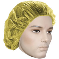 Bonnets bouffants, Polypropyl&egrave;ne, 21", Jaune Chandler Sales
