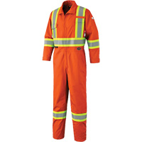 7702 Arc Flash Hi-Vis Safety Coveralls, Size 62, Orange, 10 cal/cm² Chandler Sales