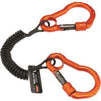 Squids&reg; 3166 Tool Lanyard, Coil, Dual Carabiner Chandler Sales