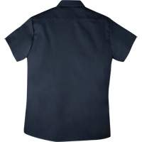 Chemise de travail &agrave; manches courtes en tissu crois&eacute; avec boutons-pression, Hommes, Petit, Bleu marine Chandler Sales
