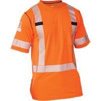 T-shirt &agrave; manches courtes haute visibilit&eacute; Polartec Power Grid, Polyester, Petit, Orange Chandler Sales
