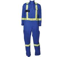 Firewall FR&reg; Striped Coveralls, Size Medium (Tall), Royal Blue Chandler Sales