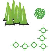 Traffic Cone & Chain Kit, 28", Green Chandler Sales