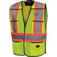 6927 Safety Vest, High Visibility Lime-Yellow, Polyester Chandler Sales